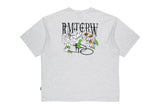ボリュームロゴフラワーtシャツ