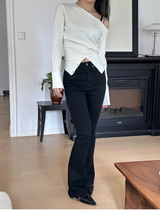 Unbalance slit button knit(3color)