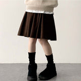 Rose waistband corduroy midi skirt