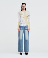 Elemental Motif Patchwork T-shirt _ YELLOW