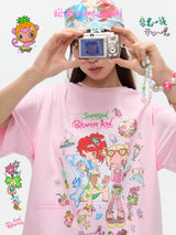 BETWEENAND x sunonebird プリントラウンドネック半袖Tシャツ