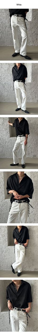[UNISEX] ベーシックフレアブーツカットパンツ (2color)