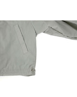 Neck Shirring Hooded Windbreaker _ GREY