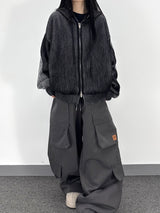 subtle patch cargo pants