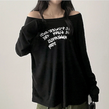 アリングレタリングショルダー長袖Tシャツ