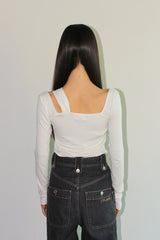 [3rd RE-STOCK] LONG SLEEVE TWIST TOP / IVORY