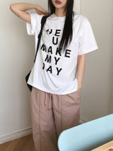 HeyyouレターリングショートスリーブTシャツ