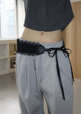 LACE LEATHER BELT