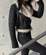 Fur crop mustang jacket(3color)