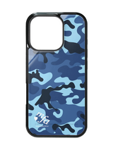 blue camo glass case