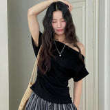 Off Shoulder Ruched Short Sleeve Top
