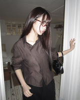Kyuhi Diagonal Button One-Pocket Collar Shirt