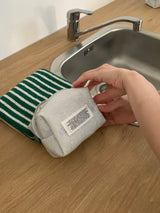hucha silver cosmetic pouch