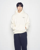 25FW BASIC LOGO NAPPING HOODIE CREAM