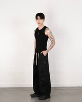 Metal Cotton Cargo Pants Black