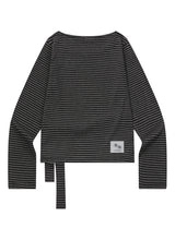 ラエットストラップストライプロングスリーブT (2COLOR)