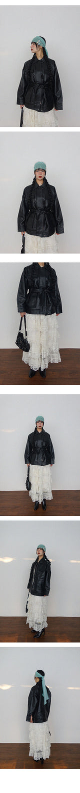 DOT CHIFFON LONG SCARF (IVORY, MINT 2COLORS!)