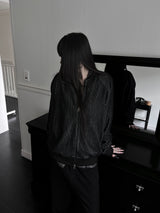 pair wool stripe zip-up (unisex)