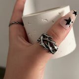 Surgical)Metallic Real Tree Bold Ring