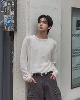 オーベン コットン ベーシック ロング スリーブ Tシャツ