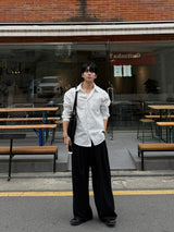 Field balloon two-tuck slacks