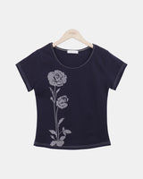 ユレムローズシルバー半袖Tシャツ