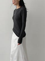 Feeling Tencel Round Neck T-shirt