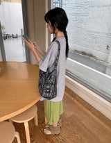 Tecto Summer Frill Banding Midi Skirt