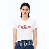 Miss Baker Embo Needle T-shirts White