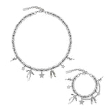 [SET] Pointe shoes Ribbon Star Mix Necklace + Bracelet