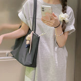 Dear Pendant Long Cotton Dress