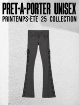 RIBBON BOOTS CUT PANTS
