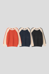 Pavラインカラーラウンドニット(3color)