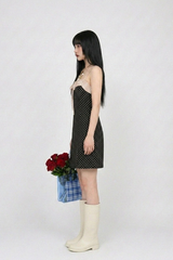 DOT COMBI MINI DRESS