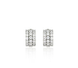 26SS★ Essence Silver Tria Pave Earrings