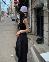 (Unisex) ボタンナイロンパンツ