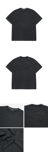 24FW APPLIQUE LOGO PIGMENT SHORT SLEEVE T-SHIRT CHARCOAL
