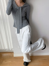 Shoulder Strap Soft Long Sleeve Tee