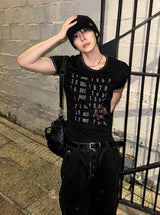 Cropped Muscle-Fit Archive T-Shirt