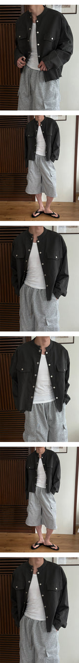 [Unisex] カーゴバミューダスウェットパンツ(2color)