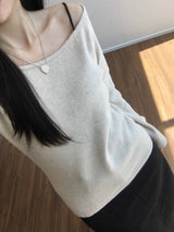 カレンオフショルダーニットウェア (3 colors)