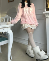 kitsch velvet ribbon t-shirt