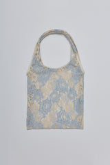 Lace Flower Shoulder Bag_Beige