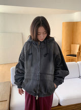 [unisex] エプフェンオーバーデニムフードジャンパー
