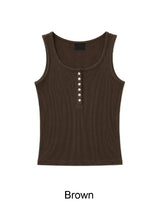 Olte Button Ribbed Sleeveless