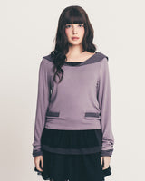 sailor stripe top / grape