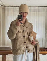 [wool20%] エリーボカシハンドメイドニットカーディガン