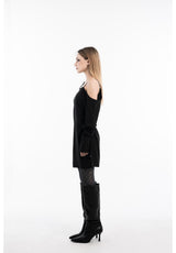 Y2K check pattern see-through black stockings (Black)