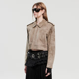 BOMBERS SHOULDER OUTERWEAR_GREY BROWN