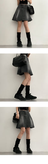 [Brand quality] Evil wide denim tennis skirt